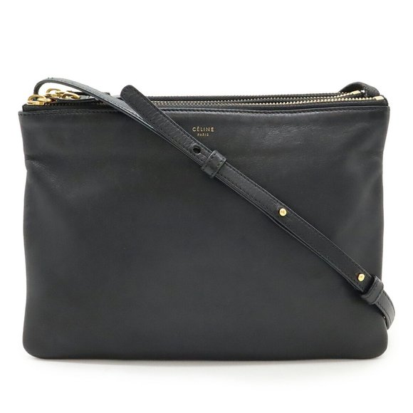 CELINE Black Leather Shoulder Bag - Picture 1 of 10